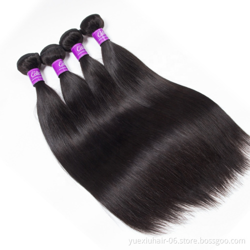 New Arrival Human Hair Bundles with Lace Frontal Closure Soft and Shinny Straight Hair Bundles with Swiss Lace Frontals